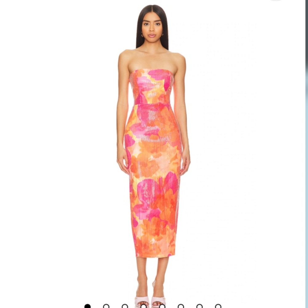 REVOLVE Oralie Midi Dress, Size M